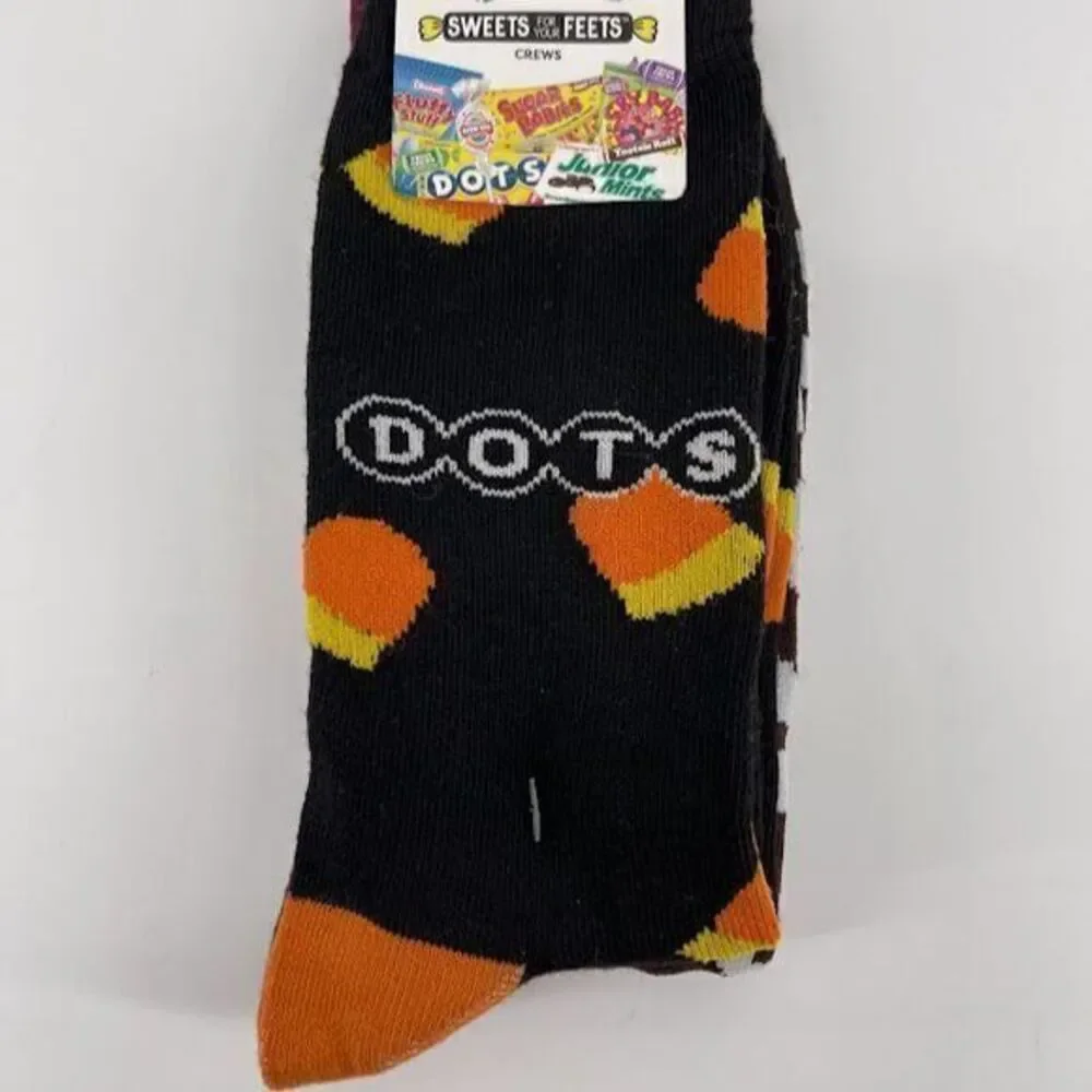 Halloween Sweets For Your Feets‎ Candy Themed Crew Socks 6.5-12